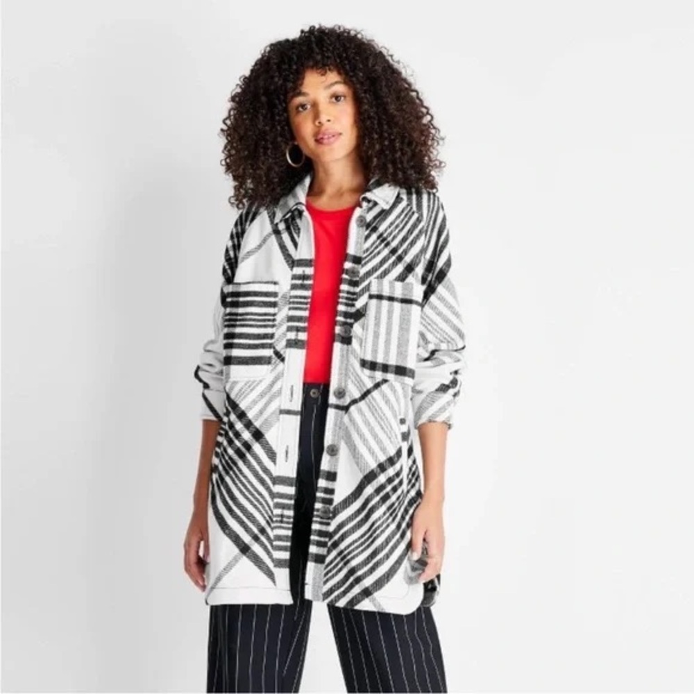 Future Collective, Plaid Shacket, Small